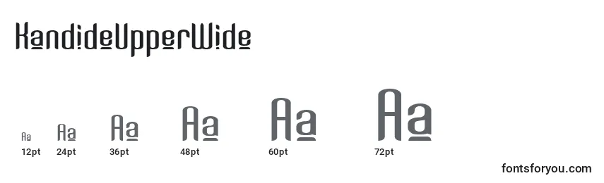 KandideUpperWide Font Sizes