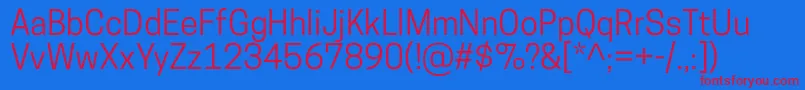 CooperhewittBook Font – Red Fonts on Blue Background