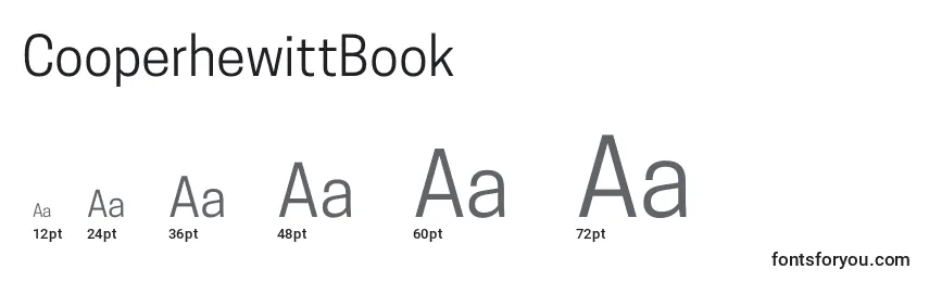 Размеры шрифта CooperhewittBook