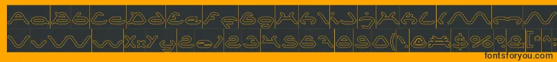 SpiderHollowInverse Font – Black Fonts on Orange Background