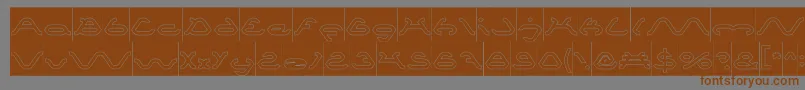 SpiderHollowInverse Font – Brown Fonts on Gray Background