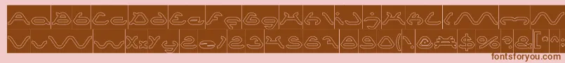 SpiderHollowInverse Font – Brown Fonts on Pink Background