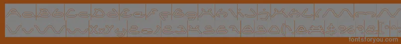 SpiderHollowInverse Font – Gray Fonts on Brown Background