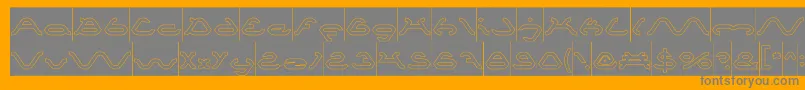 Шрифт SpiderHollowInverse – серые шрифты на оранжевом фоне