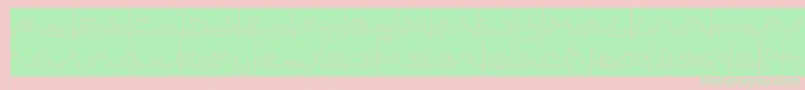 Fonte SpiderHollowInverse – fontes verdes em um fundo rosa