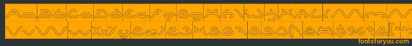 SpiderHollowInverse Font – Orange Fonts on Black Background