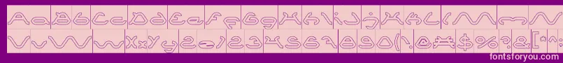 Police SpiderHollowInverse – polices roses sur fond violet