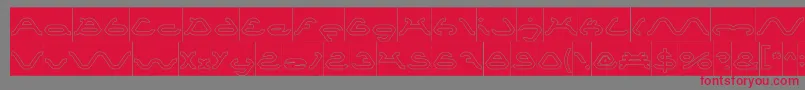 SpiderHollowInverse Font – Red Fonts on Gray Background