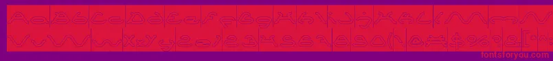 SpiderHollowInverse-fontti – punaiset fontit violetilla taustalla