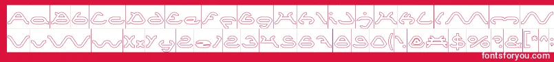 SpiderHollowInverse Font – White Fonts on Red Background