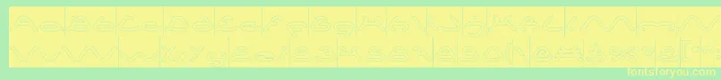 SpiderHollowInverse Font – Yellow Fonts on Green Background
