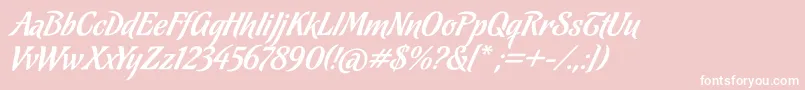 ChocolateCaliente Font – White Fonts on Pink Background