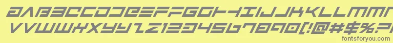 Avengersuperital Font – Gray Fonts on Yellow Background