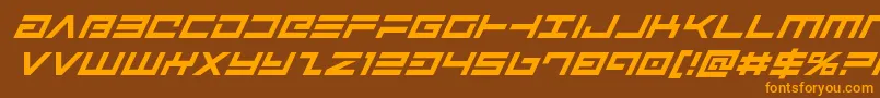Шрифт Avengersuperital – оранжевые шрифты на коричневом фоне