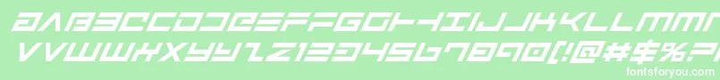 Шрифт Avengersuperital – белые шрифты на зелёном фоне