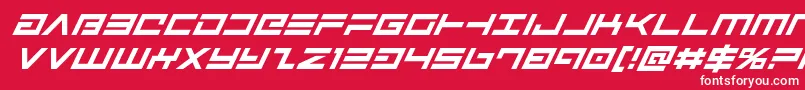 Avengersuperital Font – White Fonts on Red Background