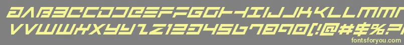 Шрифт Avengersuperital – жёлтые шрифты на сером фоне