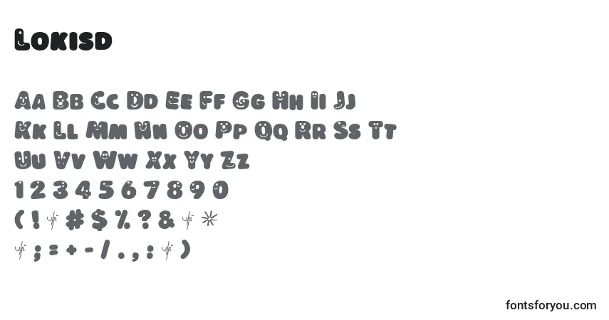A fonte Lokisd – alfabeto, números, caracteres especiais