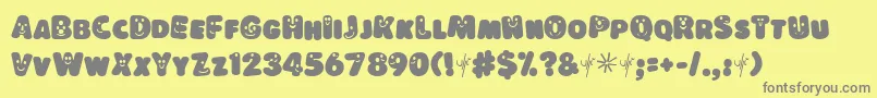 Lokisd Font – Gray Fonts on Yellow Background