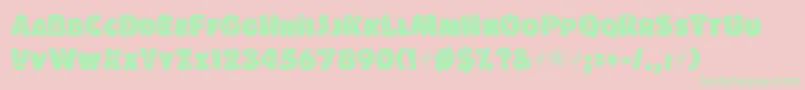 Lokisd Font – Green Fonts on Pink Background