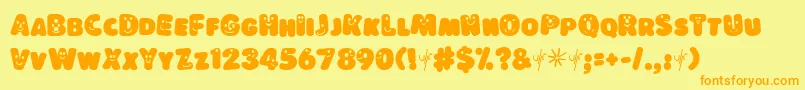 Lokisd Font – Orange Fonts on Yellow Background