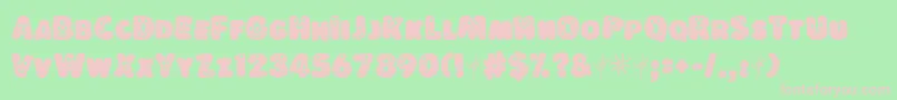 Lokisd Font – Pink Fonts on Green Background