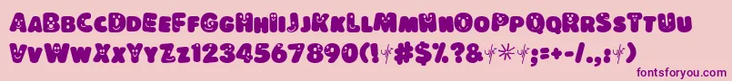 Lokisd Font – Purple Fonts on Pink Background