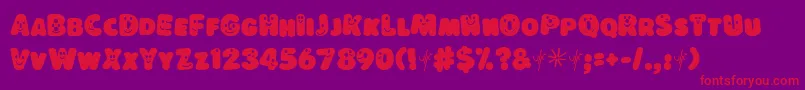 Lokisd Font – Red Fonts on Purple Background