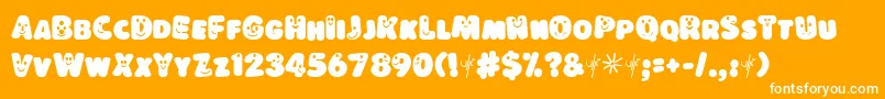 Lokisd Font – White Fonts on Orange Background