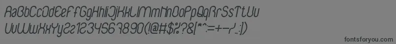 BabysuperheroItalic Font – Black Fonts on Gray Background