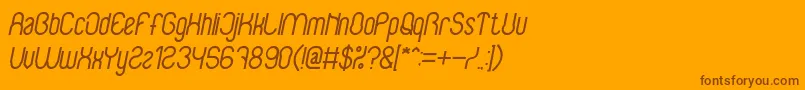 BabysuperheroItalic Font – Brown Fonts on Orange Background