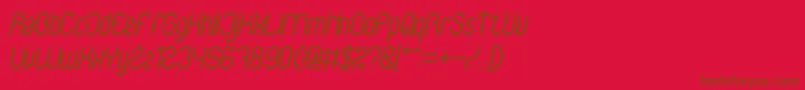 More about BabysuperheroItalic Font BabysuperheroItalic Font – Brown Fonts on Red Background