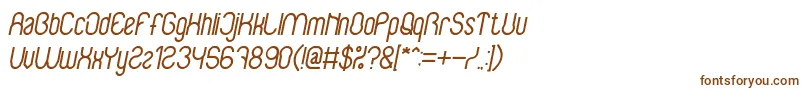 BabysuperheroItalic-fontti – ruskeat fontit valkoisella taustalla