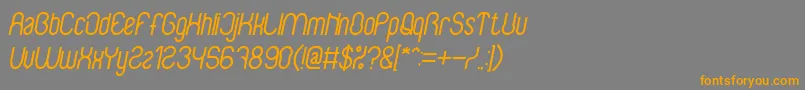 BabysuperheroItalic Font – Orange Fonts on Gray Background