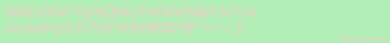 BabysuperheroItalic Font – Pink Fonts on Green Background