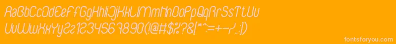 BabysuperheroItalic Font – Pink Fonts on Orange Background