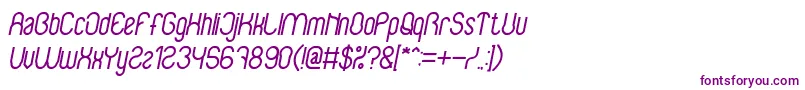 BabysuperheroItalic Font – Purple Fonts on White Background