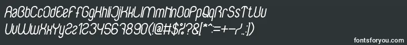 フォントBabysuperheroItalic – 白い文字