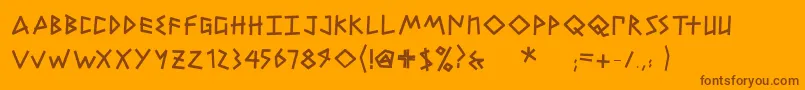 Police PetitexbutBold – polices brunes sur fond orange
