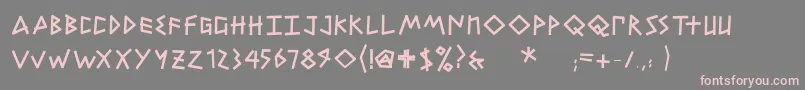 Police PetitexbutBold – polices roses sur fond gris