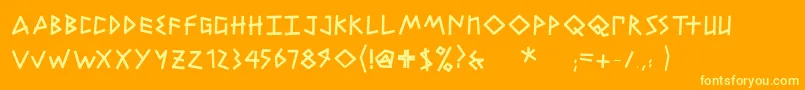 Police PetitexbutBold – polices jaunes sur fond orange