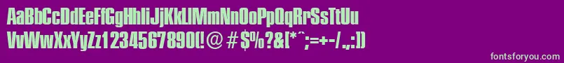 More about PlaketteserialXboldRegular Font PlaketteserialXboldRegular Font – Green Fonts on Purple Background