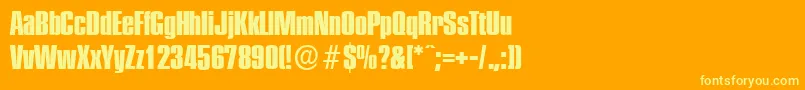 More about PlaketteserialXboldRegular Font PlaketteserialXboldRegular Font – Yellow Fonts on Orange Background