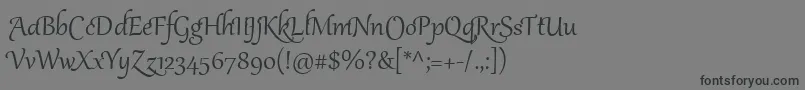 GabriolaTwo Font – Black Fonts on Gray Background