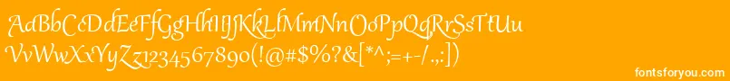 GabriolaTwo Font – White Fonts on Orange Background