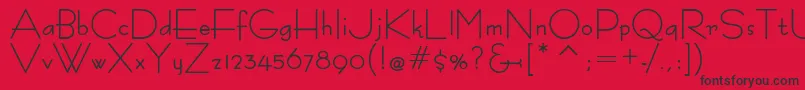 BernardoModaBold Font – Black Fonts on Red Background