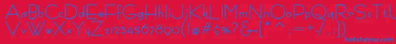 BernardoModaBold Font – Blue Fonts on Red Background