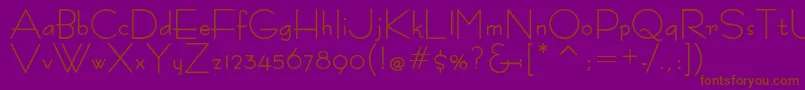 Czcionka BernardoModaBold – brązowe czcionki na fioletowym tle
