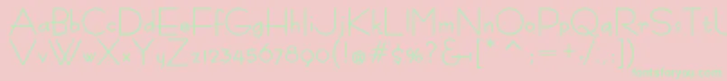 フォントBernardoModaBold – ピンクの背景に緑の文字