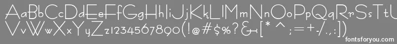 BernardoModaBold Font – White Fonts on Gray Background